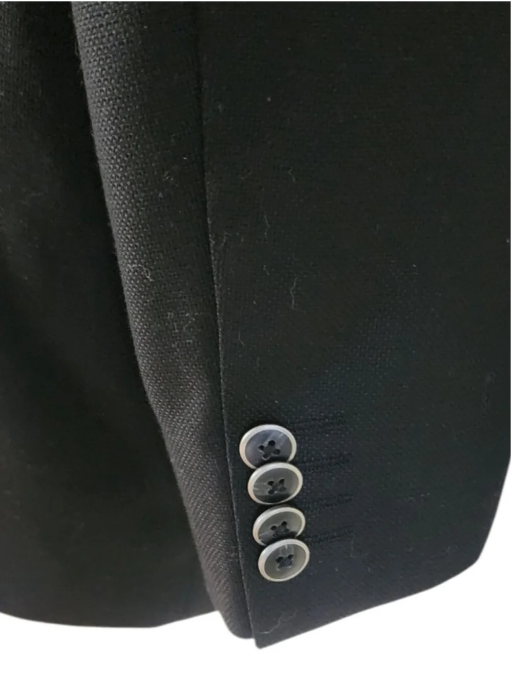 Saks Fifth Avenue Loro Piana Super 120s Wool Black Blazer 46L